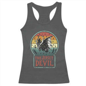 The Jersey Devil Racerback Tank Top Retro Vintage New Jersey Cryptid TS12 Dark Heather Print Your Wear