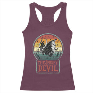 The Jersey Devil Racerback Tank Top Retro Vintage New Jersey Cryptid TS12 Maroon Print Your Wear