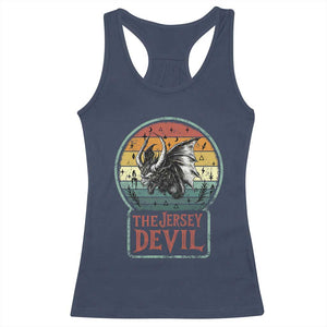 The Jersey Devil Racerback Tank Top Retro Vintage New Jersey Cryptid TS12 Navy Print Your Wear