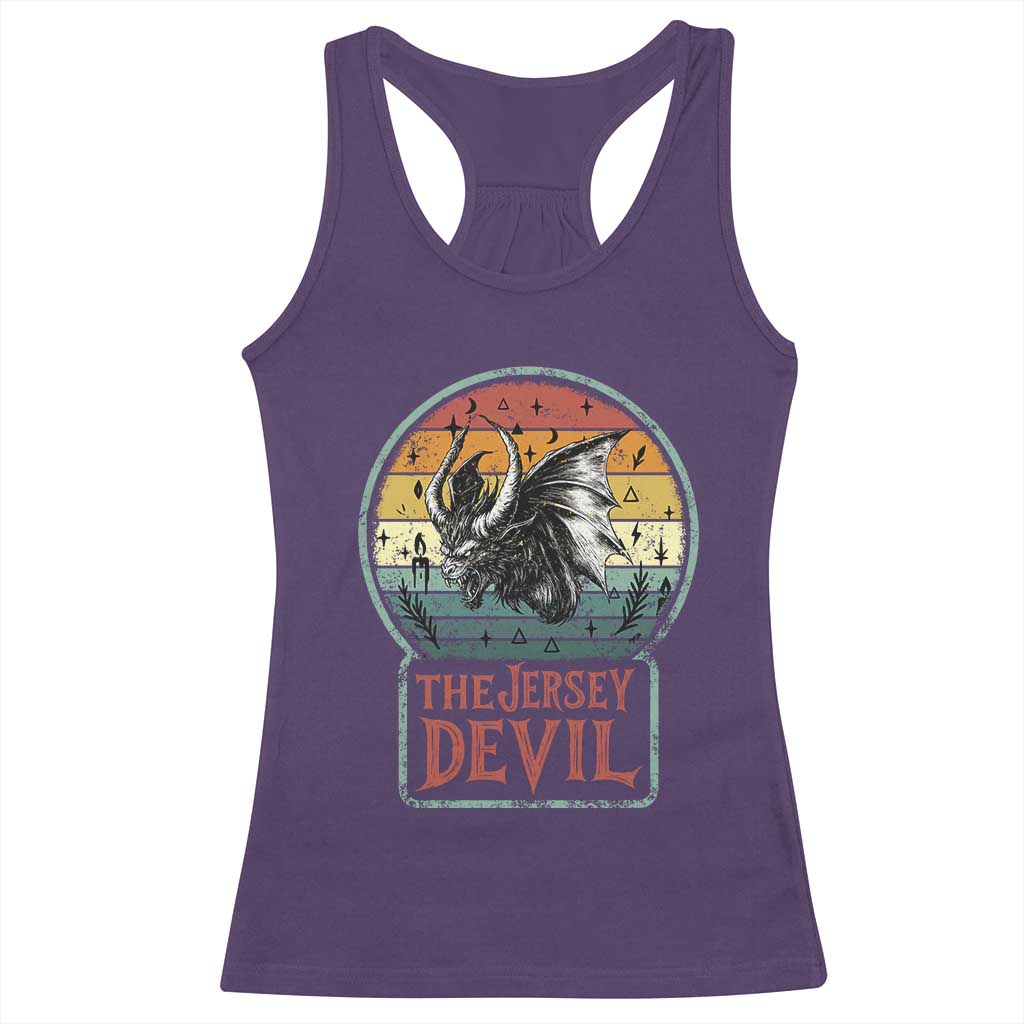 The Jersey Devil Racerback Tank Top Retro Vintage New Jersey Cryptid TS12 Purple Print Your Wear
