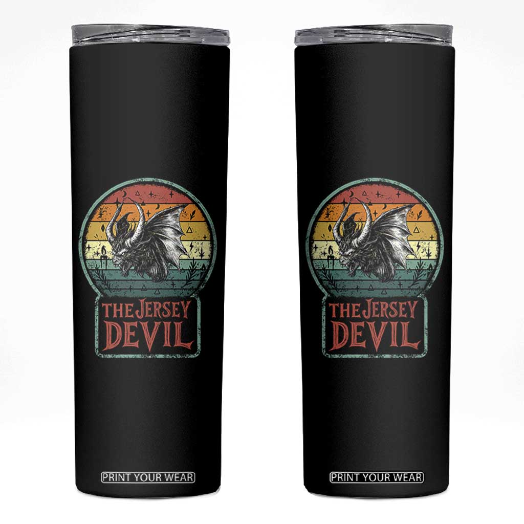 The Jersey Devil Skinny Tumbler Retro Vintage New Jersey Cryptid TS12 Black Print Your Wear