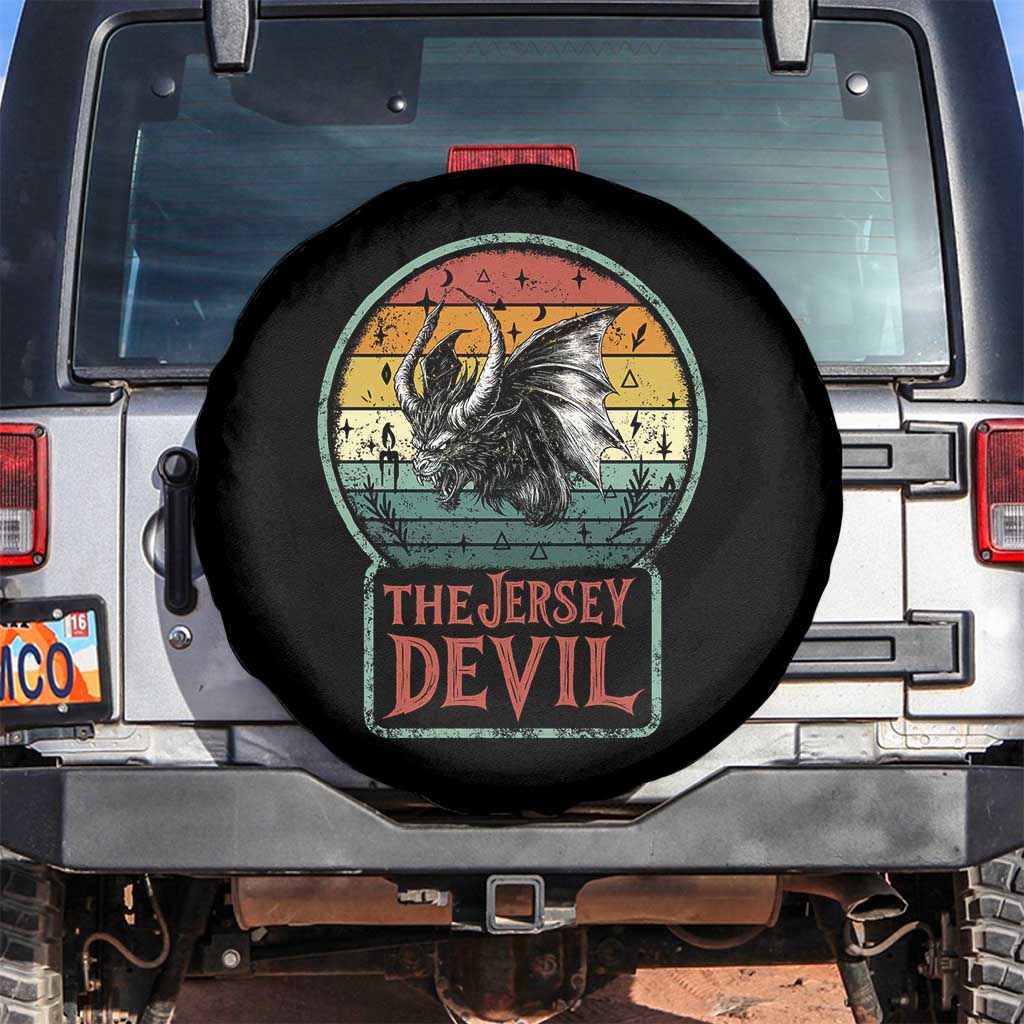 The Jersey Devil Spare Tire Cover Retro Vintage New Jersey Cryptid TS12 No hole Black Print Your Wear