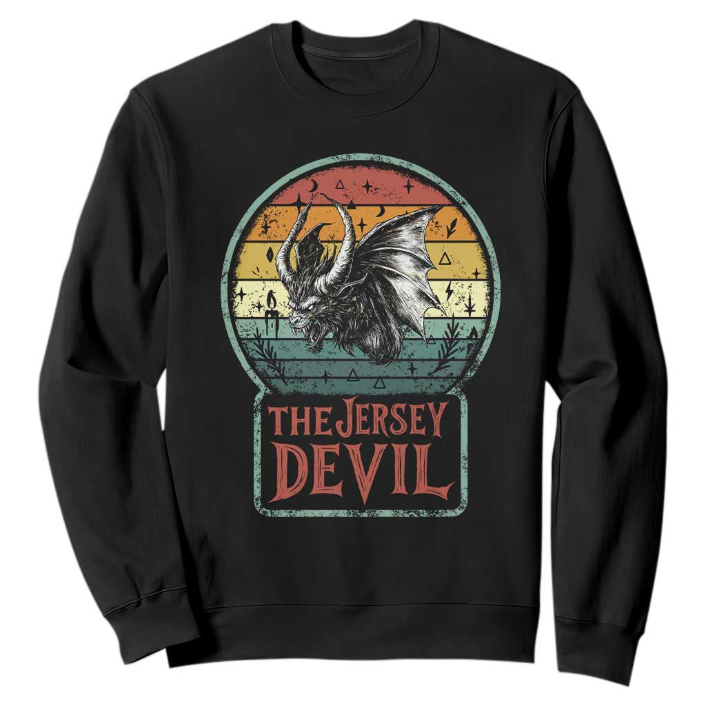 The Jersey Devil Sweatshirt Retro Vintage New Jersey Cryptid TS12 Black Print Your Wear