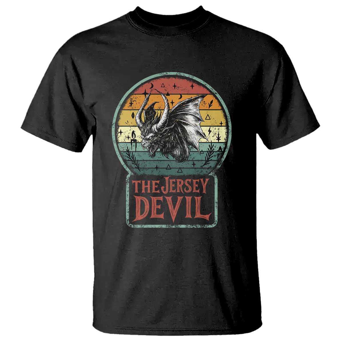 The Jersey Devil T Shirt Retro Vintage New Jersey Cryptid TS12 Black Print Your Wear