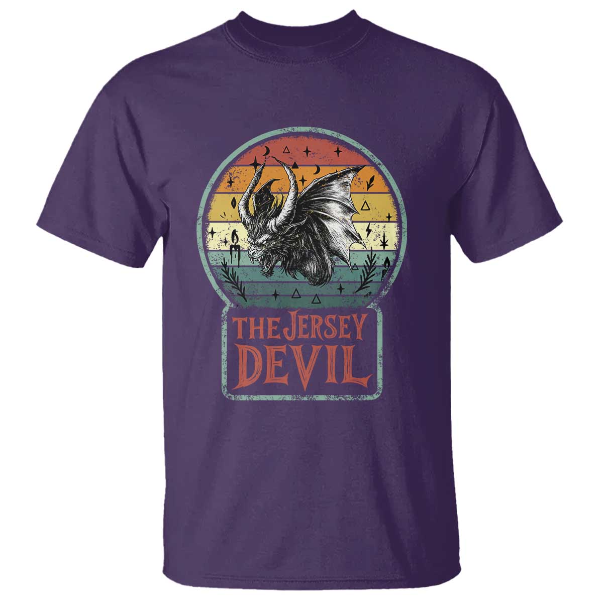 The Jersey Devil T Shirt Retro Vintage New Jersey Cryptid TS12 Purple Print Your Wear