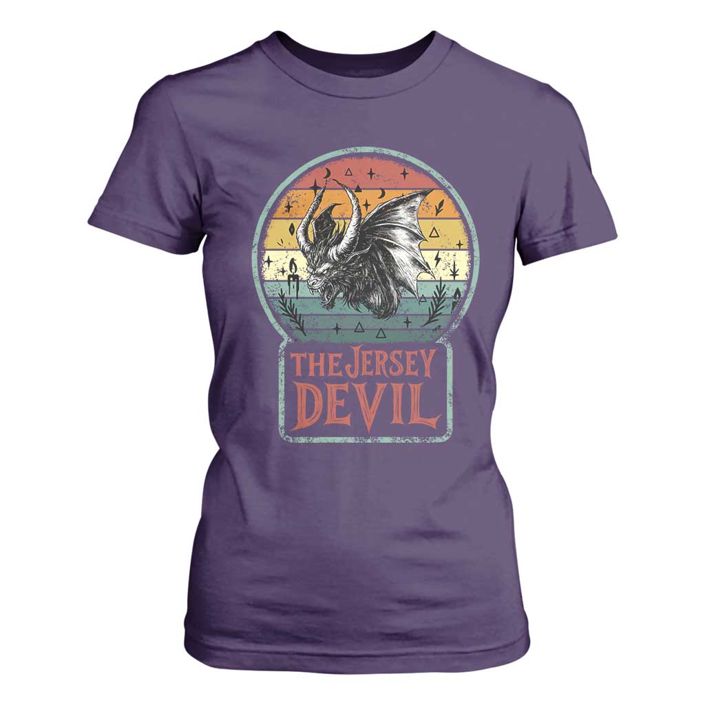 The Jersey Devil T Shirt For Women Retro Vintage New Jersey Cryptid TS12 Purple Print Your Wear