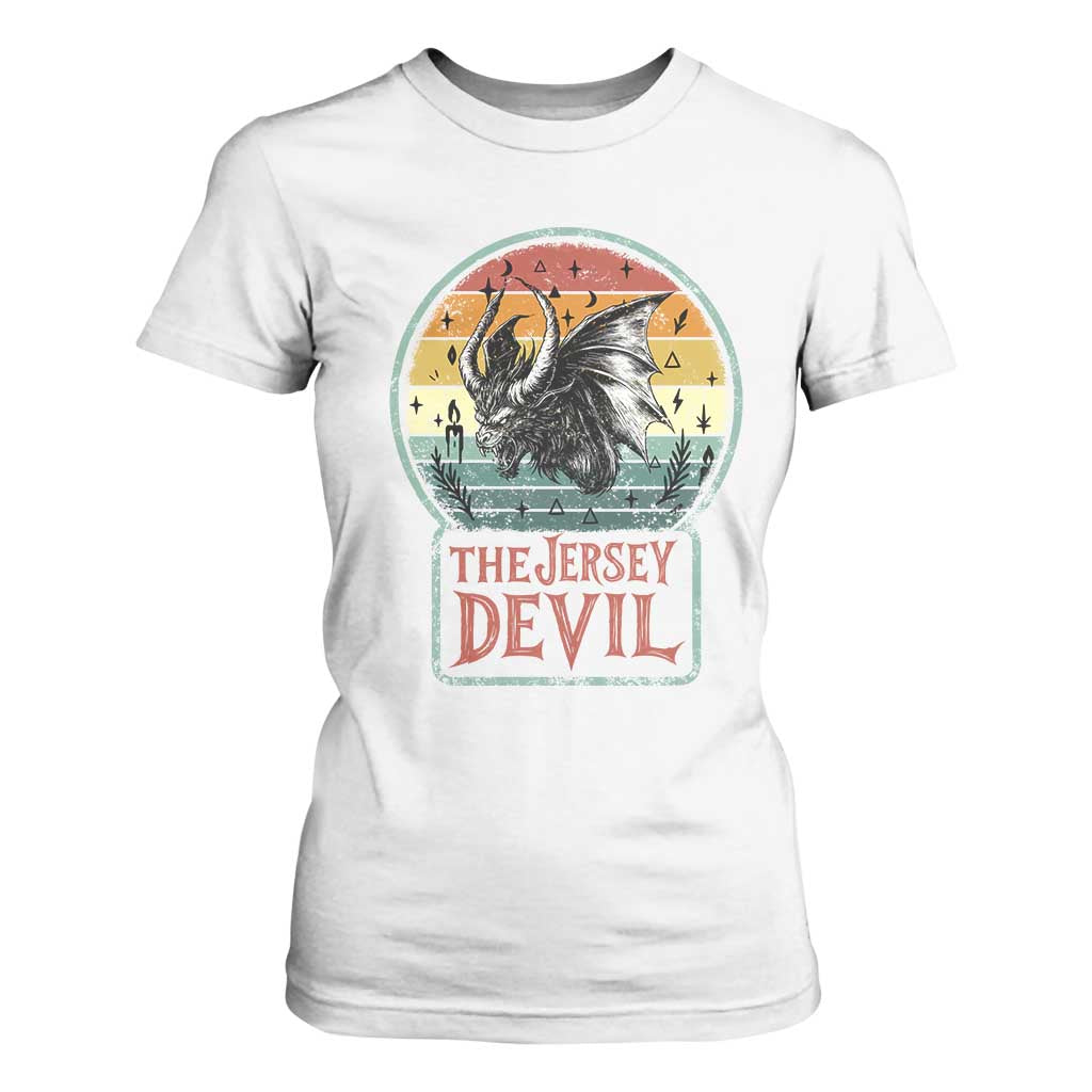 The Jersey Devil T Shirt For Women Retro Vintage New Jersey Cryptid TS12 White Print Your Wear