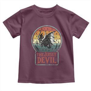 The Jersey Devil Toddler T Shirt Retro Vintage New Jersey Cryptid TS12 Maroon Print Your Wear
