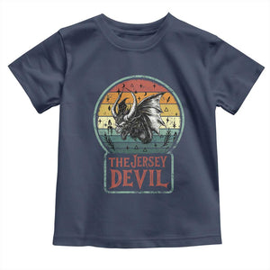 The Jersey Devil Toddler T Shirt Retro Vintage New Jersey Cryptid TS12 Navy Print Your Wear