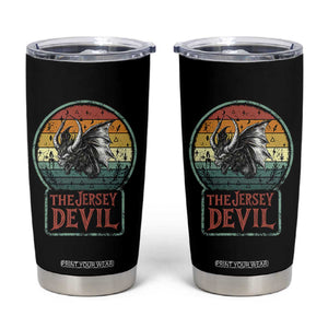 The Jersey Devil Tumbler Cup Retro Vintage New Jersey Cryptid TS12 Black Print Your Wear