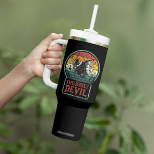 The Jersey Devil Tumbler With Handle Retro Vintage New Jersey Cryptid TS12 Print Your Wear