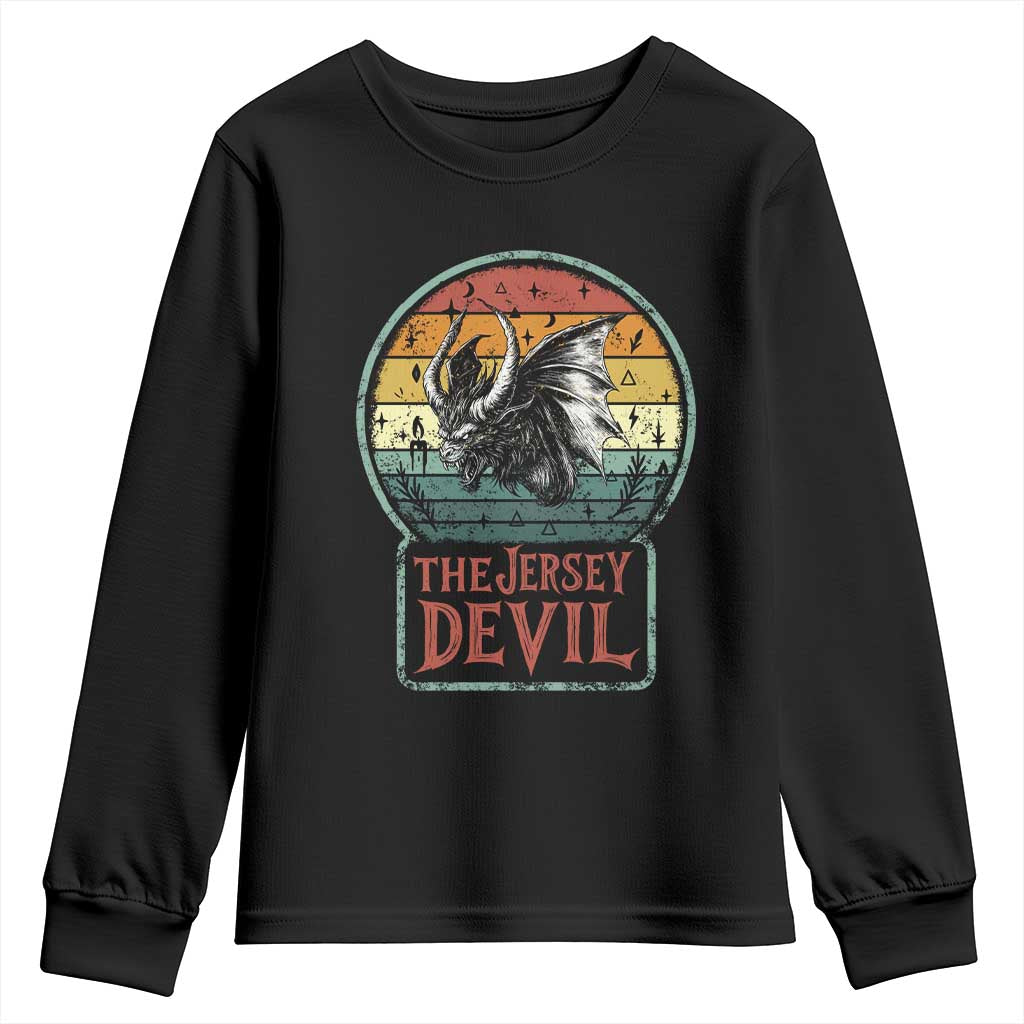 The Jersey Devil Youth Sweatshirt Retro Vintage New Jersey Cryptid TS12 Black Print Your Wear