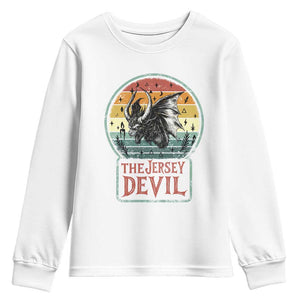 The Jersey Devil Youth Sweatshirt Retro Vintage New Jersey Cryptid TS12 White Print Your Wear
