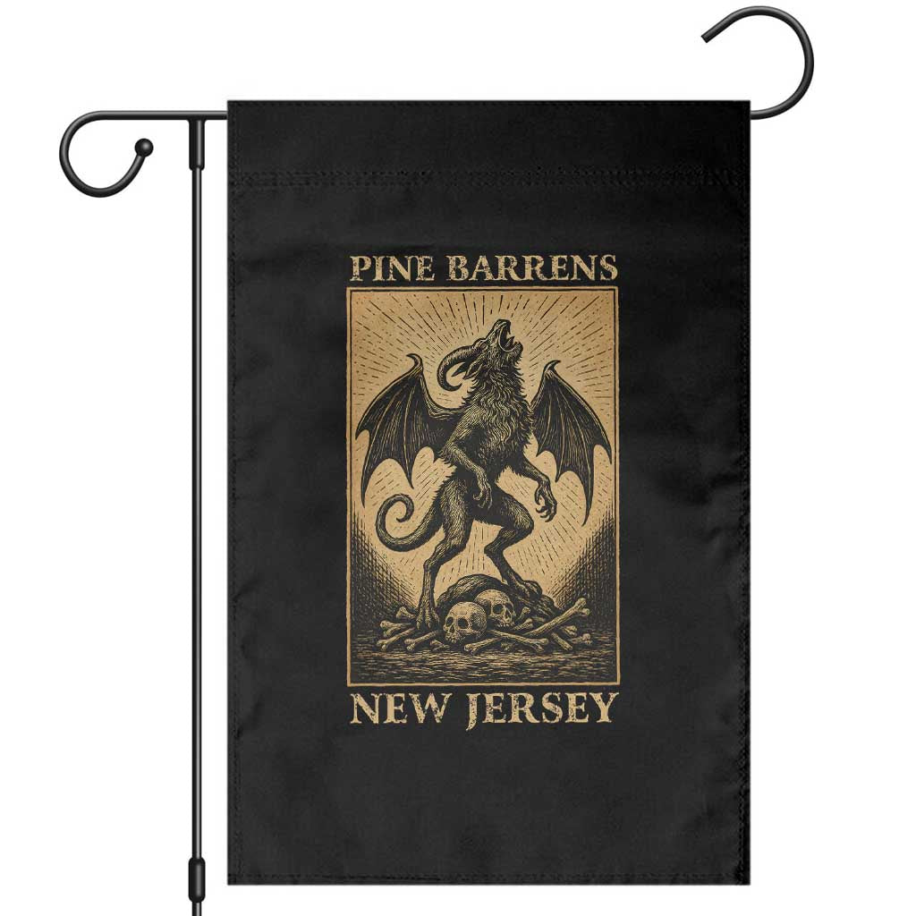 Jersey Devil Garden Flag Gothic Horror Gift Pine Barrens New Jersey TS12 Black Print Your Wear