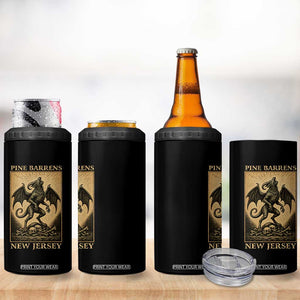 Jersey Devil 4 in 1 Can Cooler Tumbler Gothic Horror Gift Pine Barrens New Jersey TS12 Print Your Wear