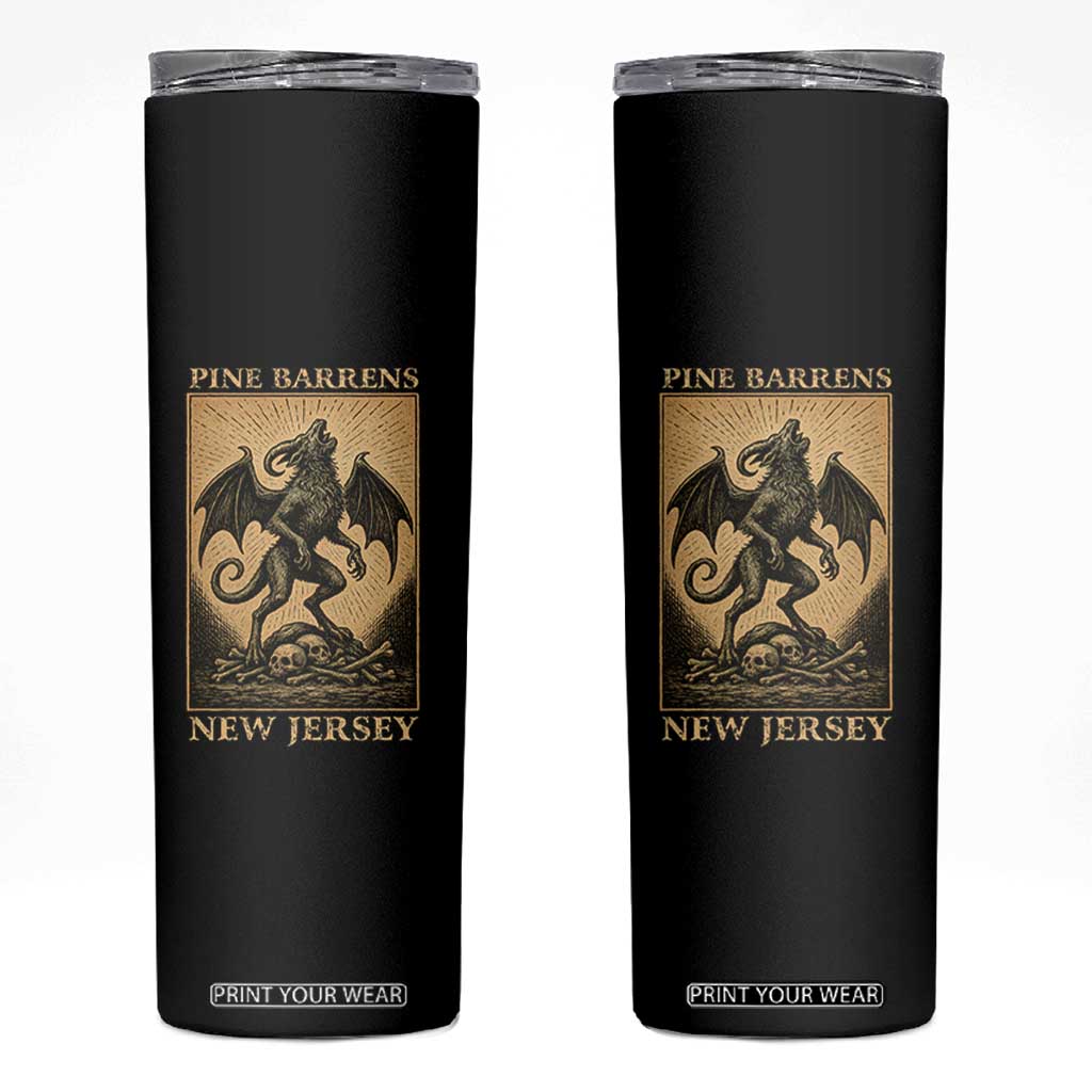 Jersey Devil Skinny Tumbler Gothic Horror Gift Pine Barrens New Jersey TS12 Black Print Your Wear