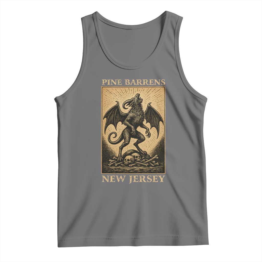 Jersey Devil Tank Top Gothic Horror Gift Pine Barrens New Jersey TS12 Black Heather Print Your Wear