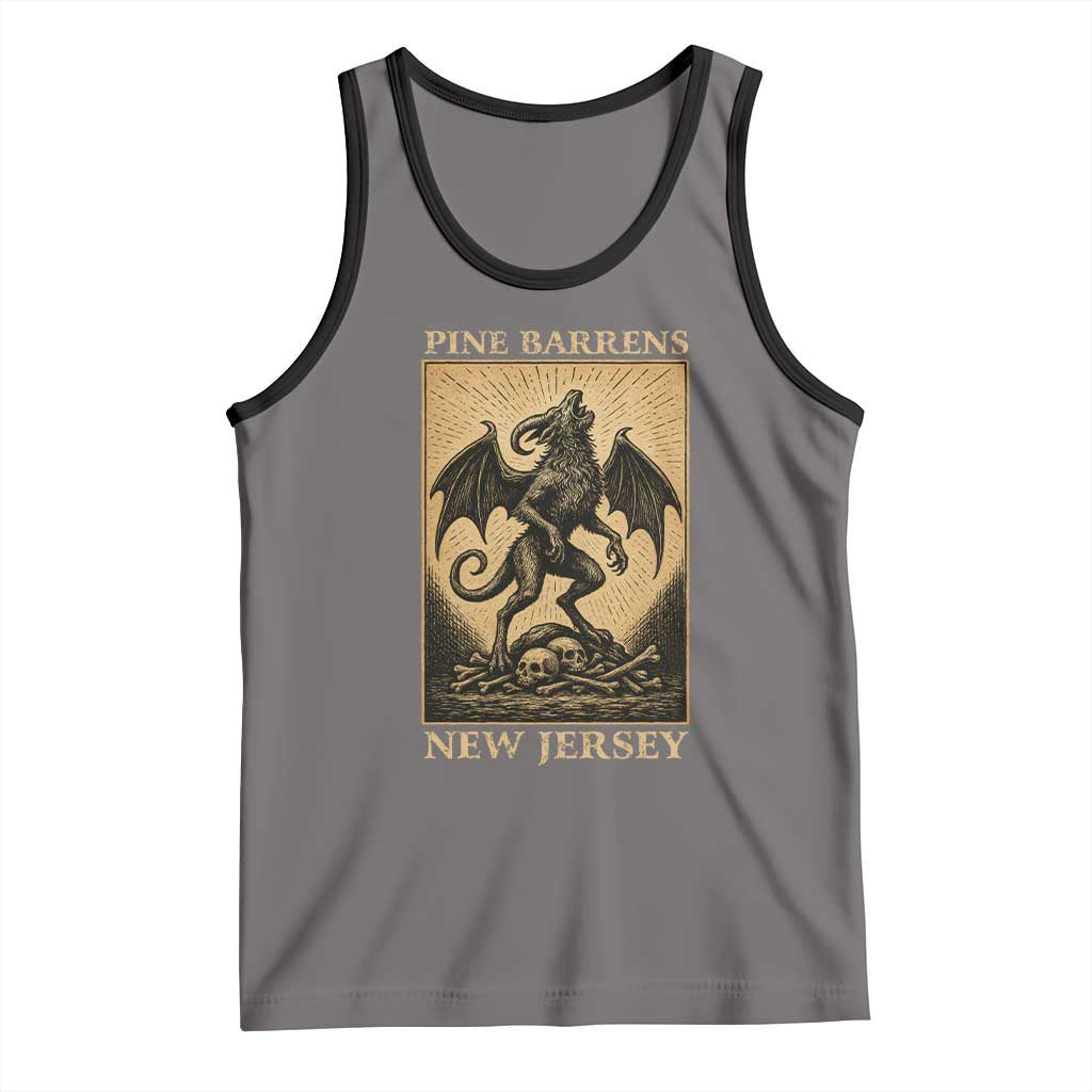 Jersey Devil Tank Top Gothic Horror Gift Pine Barrens New Jersey TS12 Deep Heather Black Print Your Wear