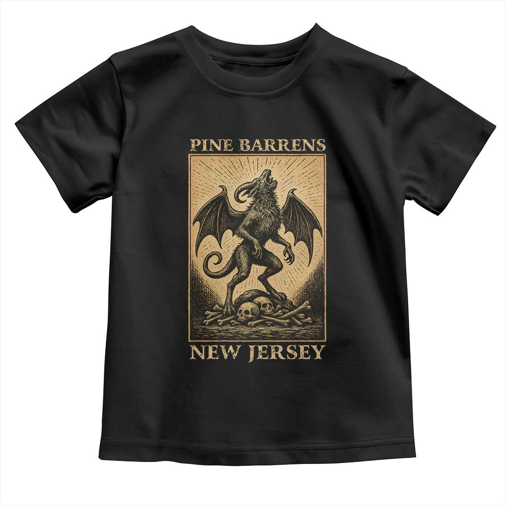 Jersey Devil Toddler T Shirt Gothic Horror Gift Pine Barrens New Jersey TS12 Black Print Your Wear