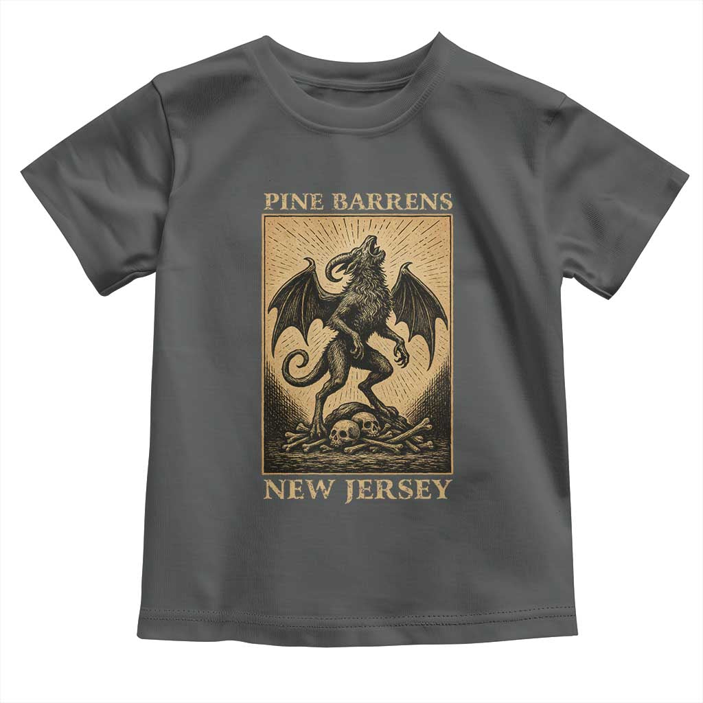 Jersey Devil Toddler T Shirt Gothic Horror Gift Pine Barrens New Jersey TS12 Dark Heather Print Your Wear