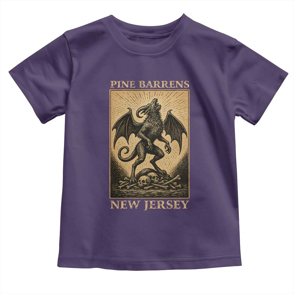 Jersey Devil Toddler T Shirt Gothic Horror Gift Pine Barrens New Jersey TS12 Purple Print Your Wear