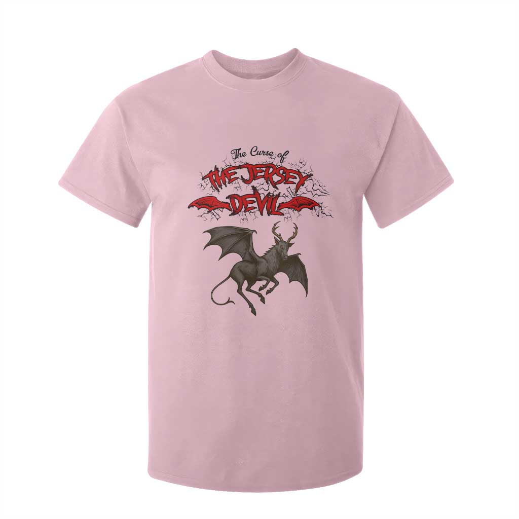 Jersey Devil T Shirt For Kid The Curse Of The Cryptid Gothic Horror Gift TS12 Light Pink Print Your Wear