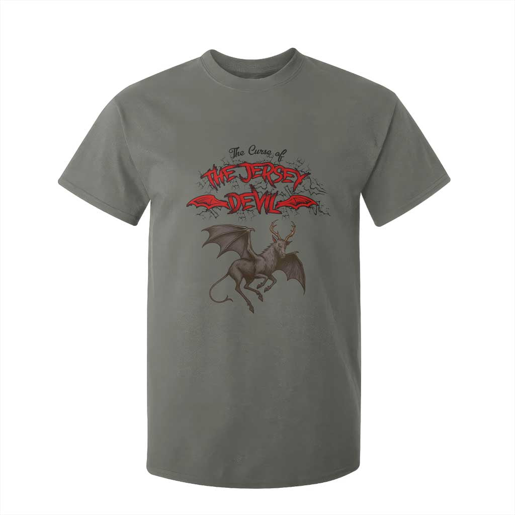Jersey Devil T Shirt For Kid The Curse Of The Cryptid Gothic Horror Gift TS12 Military Green Print Your Wear