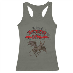 Jersey Devil Racerback Tank Top The Curse Of The Cryptid Gothic Horror Gift TS12 Military Green Print Your Wear