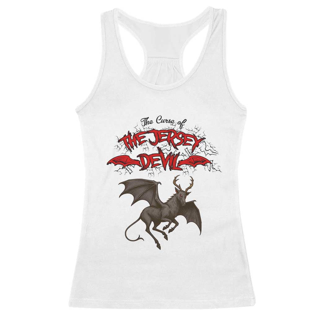 Jersey Devil Racerback Tank Top The Curse Of The Cryptid Gothic Horror Gift TS12 White Print Your Wear