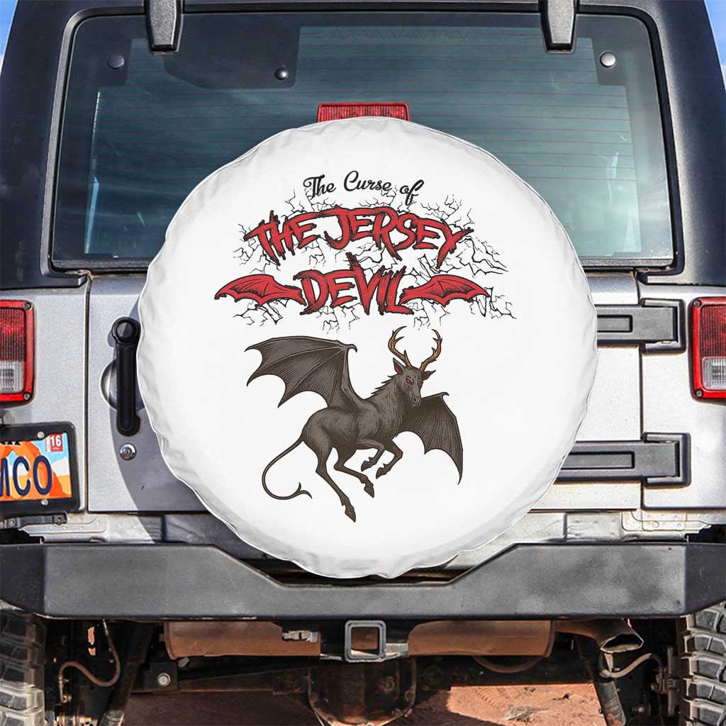 Jersey Devil Spare Tire Cover The Curse Of The Cryptid Gothic Horror Gift TS12 No hole White Print Your Wear