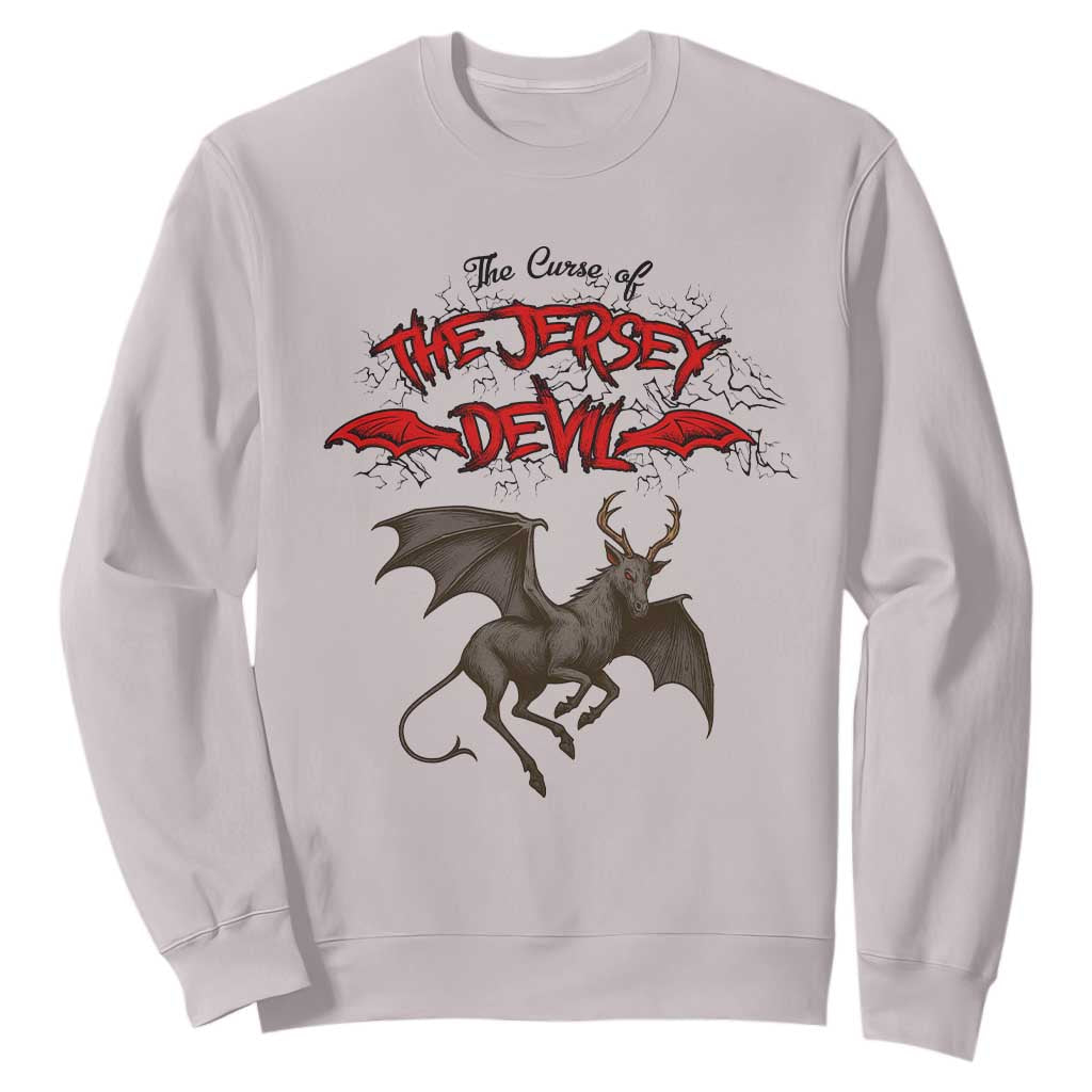 Jersey Devil Sweatshirt The Curse Of The Cryptid Gothic Horror Gift TS12 Ice Gray Print Your Wear