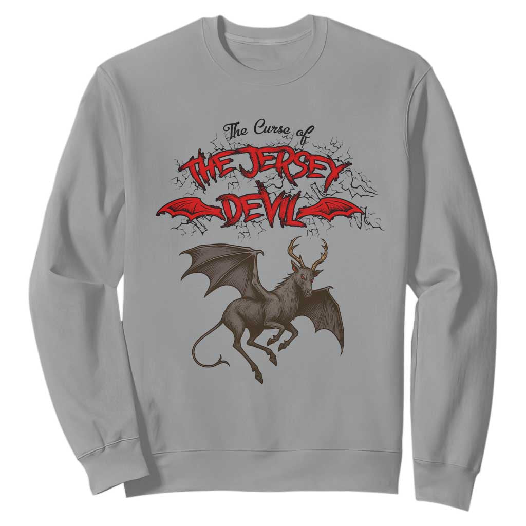 Jersey Devil Sweatshirt The Curse Of The Cryptid Gothic Horror Gift TS12 Sport Gray Print Your Wear