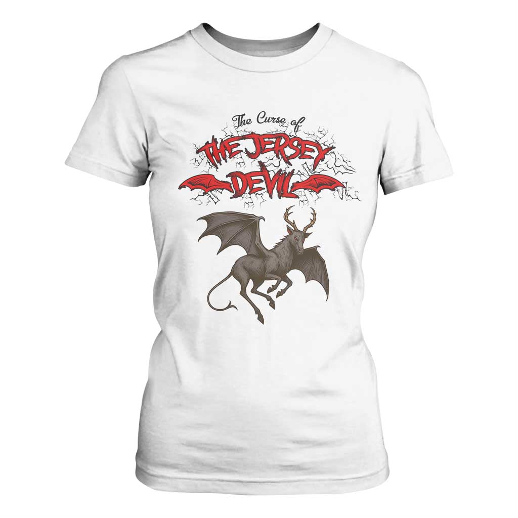 Jersey Devil T Shirt For Women The Curse Of The Cryptid Gothic Horror Gift TS12 White Print Your Wear