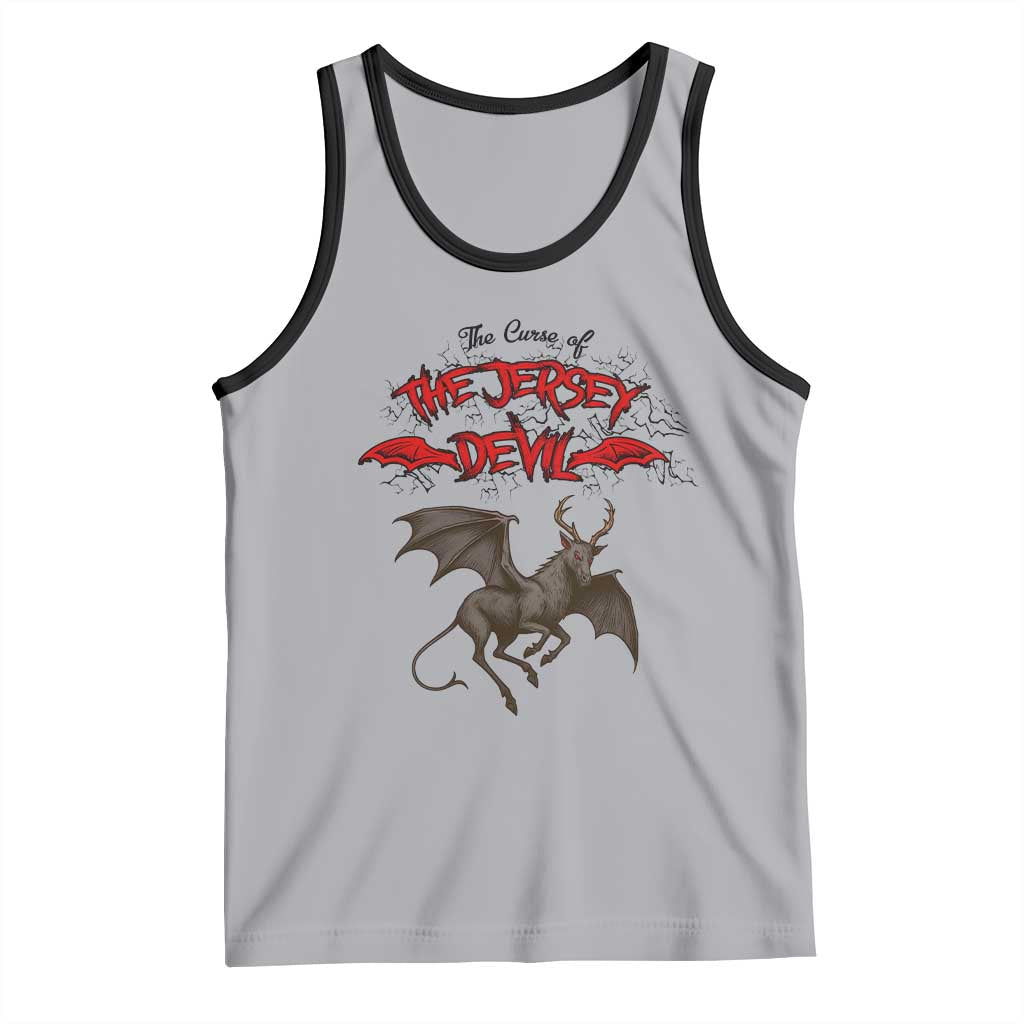 Jersey Devil Tank Top The Curse Of The Cryptid Gothic Horror Gift TS12 Athletic Heather Black Print Your Wear