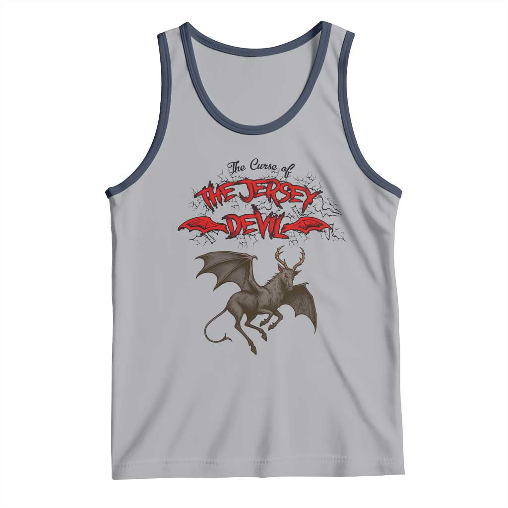 Jersey Devil Tank Top The Curse Of The Cryptid Gothic Horror Gift TS12 Athletic Heather Navy Print Your Wear