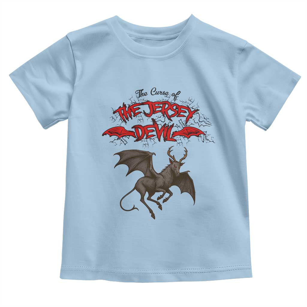 Jersey Devil Toddler T Shirt The Curse Of The Cryptid Gothic Horror Gift TS12 Light Blue Print Your Wear