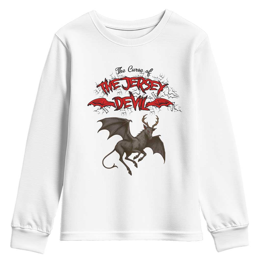 Jersey Devil Youth Sweatshirt The Curse Of The Cryptid Gothic Horror Gift TS12 White Print Your Wear