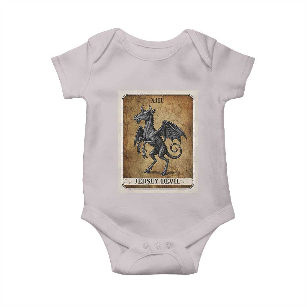 Jersey Devil Baby Onesie Horror Tarot Card Urban Legends Gift TS12 Ice Gray Print Your Wear