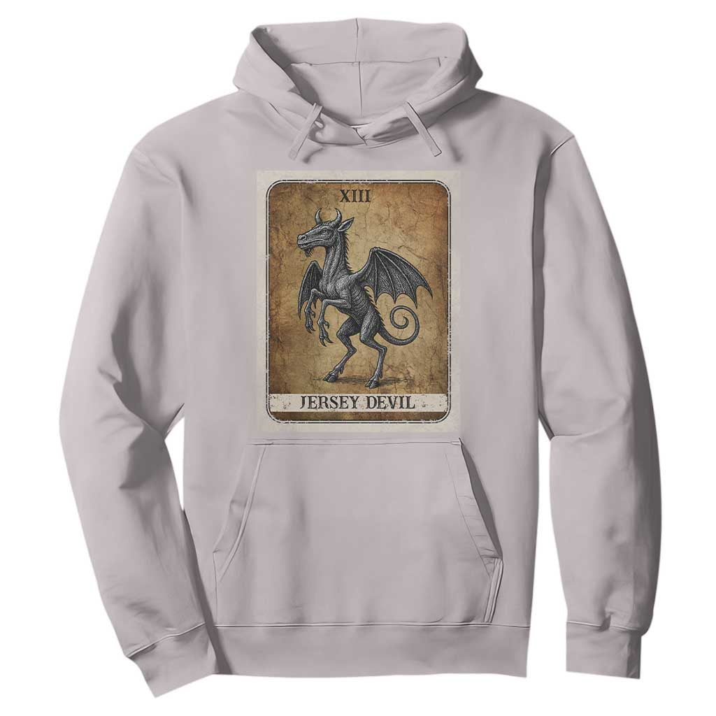 Jersey Devil Hoodie Horror Tarot Card Urban Legends Gift TS12 Ice Gray Print Your Wear