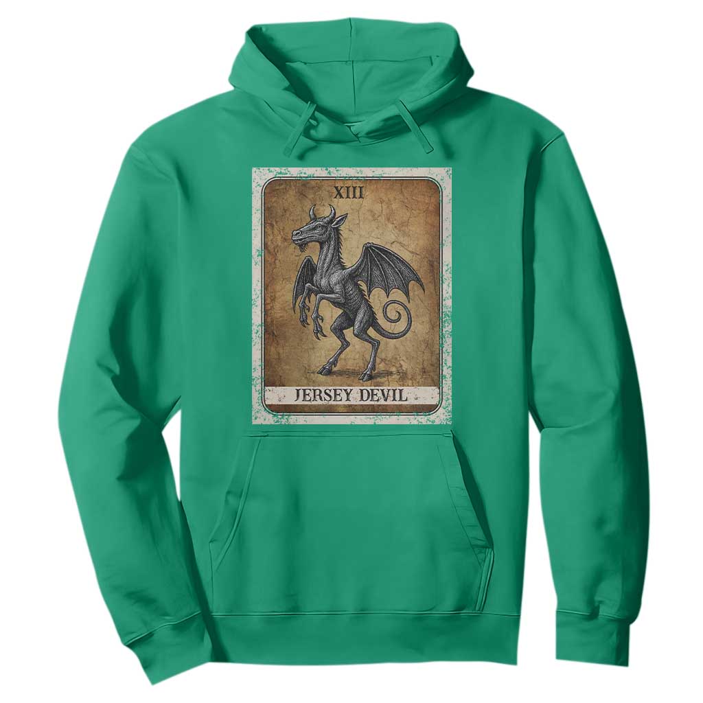 Jersey Devil Hoodie Horror Tarot Card Urban Legends Gift TS12 Irish Green Print Your Wear