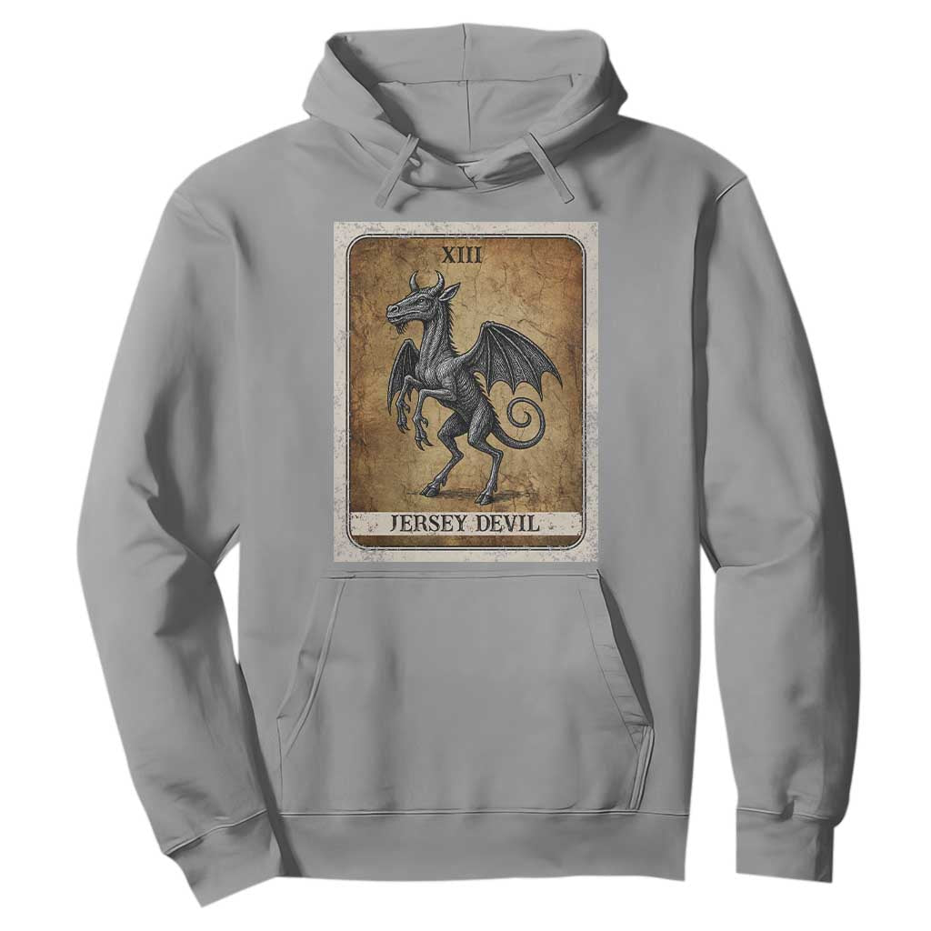 Jersey Devil Hoodie Horror Tarot Card Urban Legends Gift TS12 Sport Gray Print Your Wear