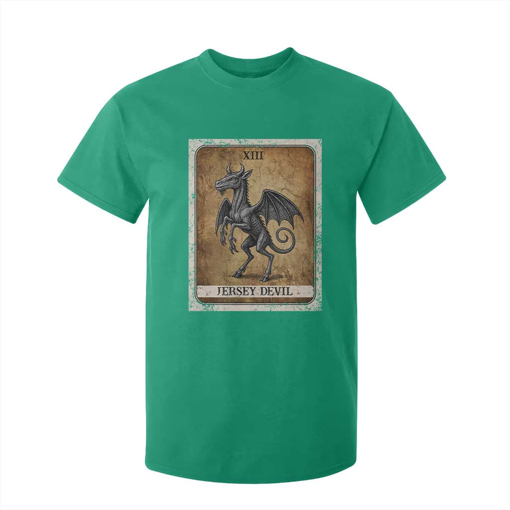 Jersey Devil T Shirt For Kid Horror Tarot Card Urban Legends Gift TS12 Irish Green Print Your Wear