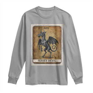 Jersey Devil Long Sleeve Shirt Horror Tarot Card Urban Legends Gift TS12 Sport Gray Print Your Wear
