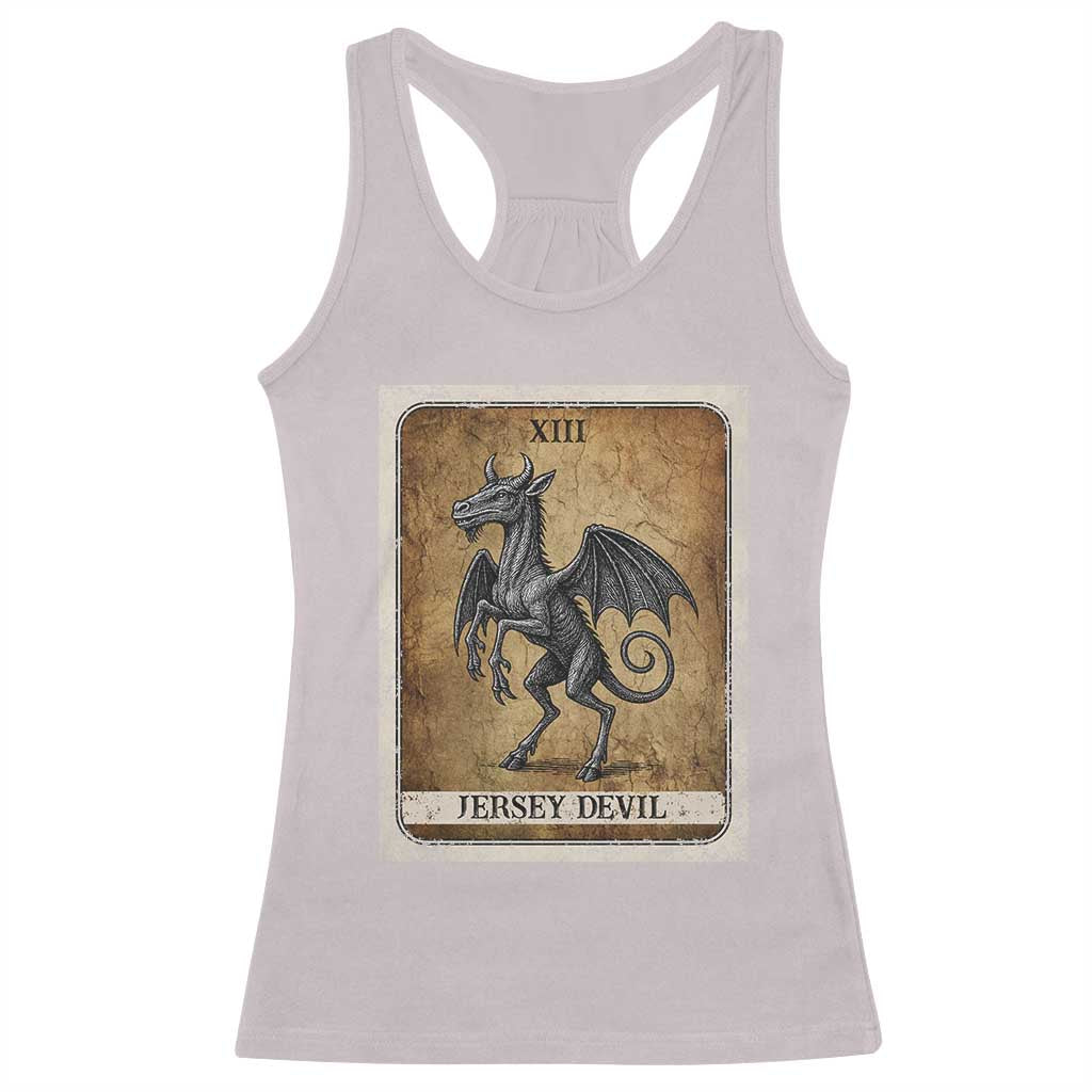 Jersey Devil Racerback Tank Top Horror Tarot Card Urban Legends Gift TS12 Ice Gray Print Your Wear