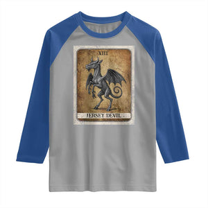 Jersey Devil Raglan Shirt Horror Tarot Card Urban Legends Gift TS12 Sport Gray Royal Print Your Wear