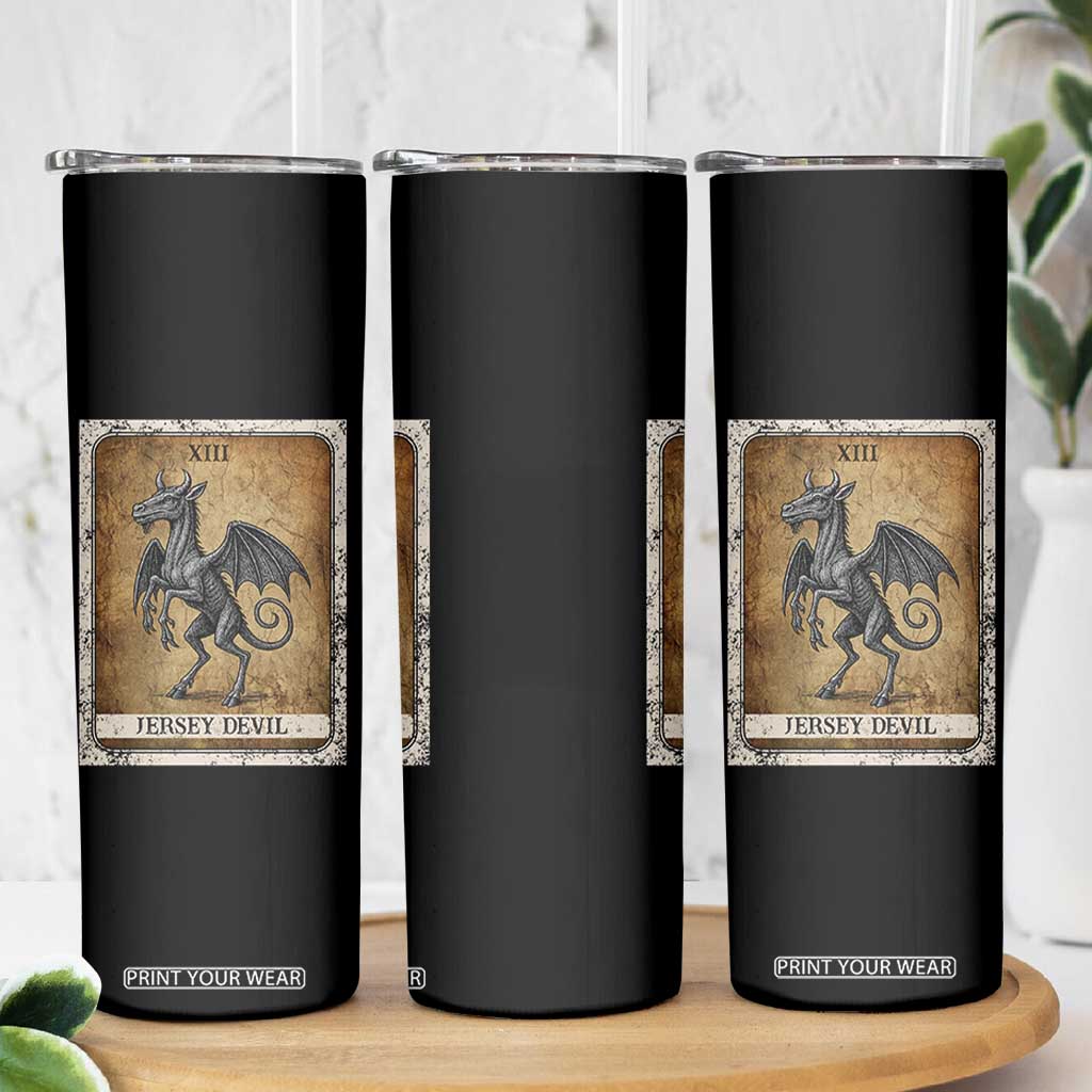 Jersey Devil Skinny Tumbler Horror Tarot Card Urban Legends Gift TS12 Print Your Wear