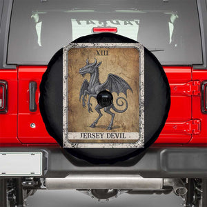 Jersey Devil Spare Tire Cover Horror Tarot Card Urban Legends Gift TS12 Black Print Your Wear