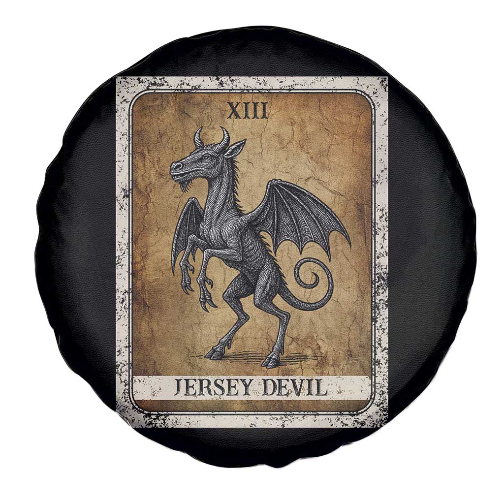 Jersey Devil Spare Tire Cover Horror Tarot Card Urban Legends Gift TS12 Print Your Wear