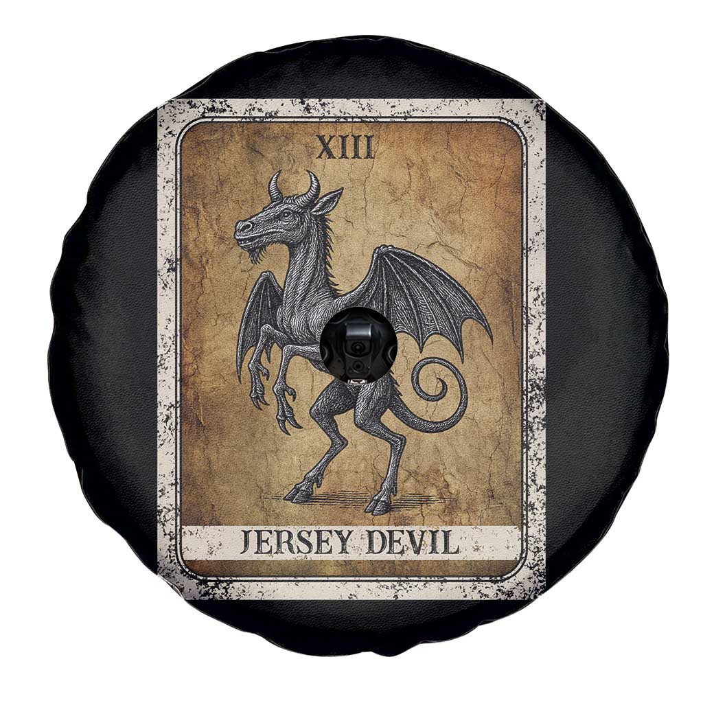 Jersey Devil Spare Tire Cover Horror Tarot Card Urban Legends Gift TS12 Print Your Wear