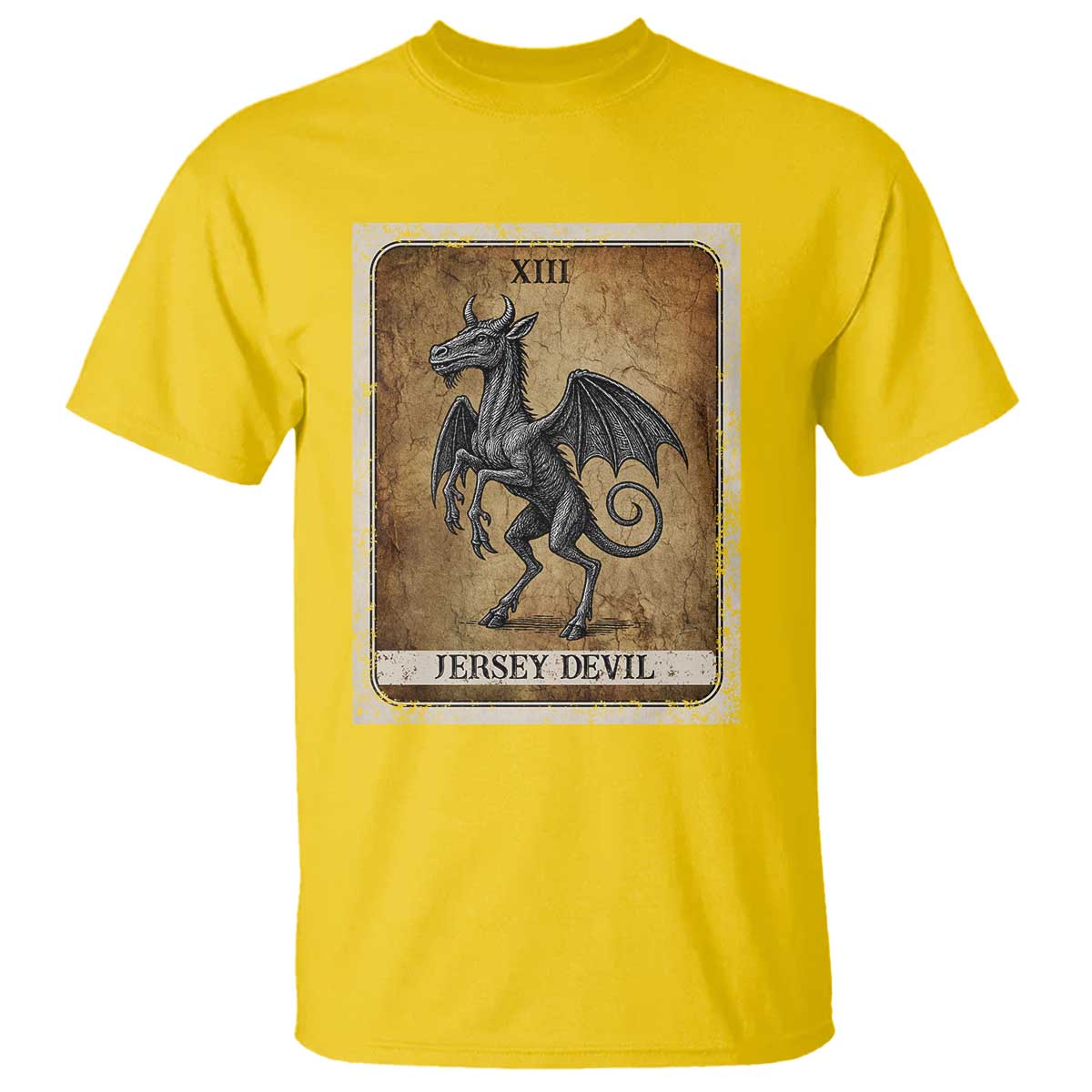 Jersey Devil T Shirt Horror Tarot Card Urban Legends Gift TS12 Daisy Print Your Wear